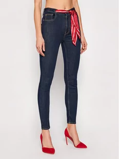 Guess Jeansy W1GA36 D4CS1 Granatowy Skinny Fit - Spodnie damskie - miniaturka - grafika 1