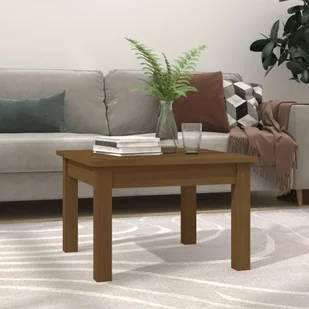 vidaXL Stolik kawowy miodowy brąz 45x45x30 cm lite drewno sosnowe - Stolik kawowy - Stoliki kawowe - Stolik boczny - Stolik sofowy - Ławy i stoliki kawowe - miniaturka - grafika 1