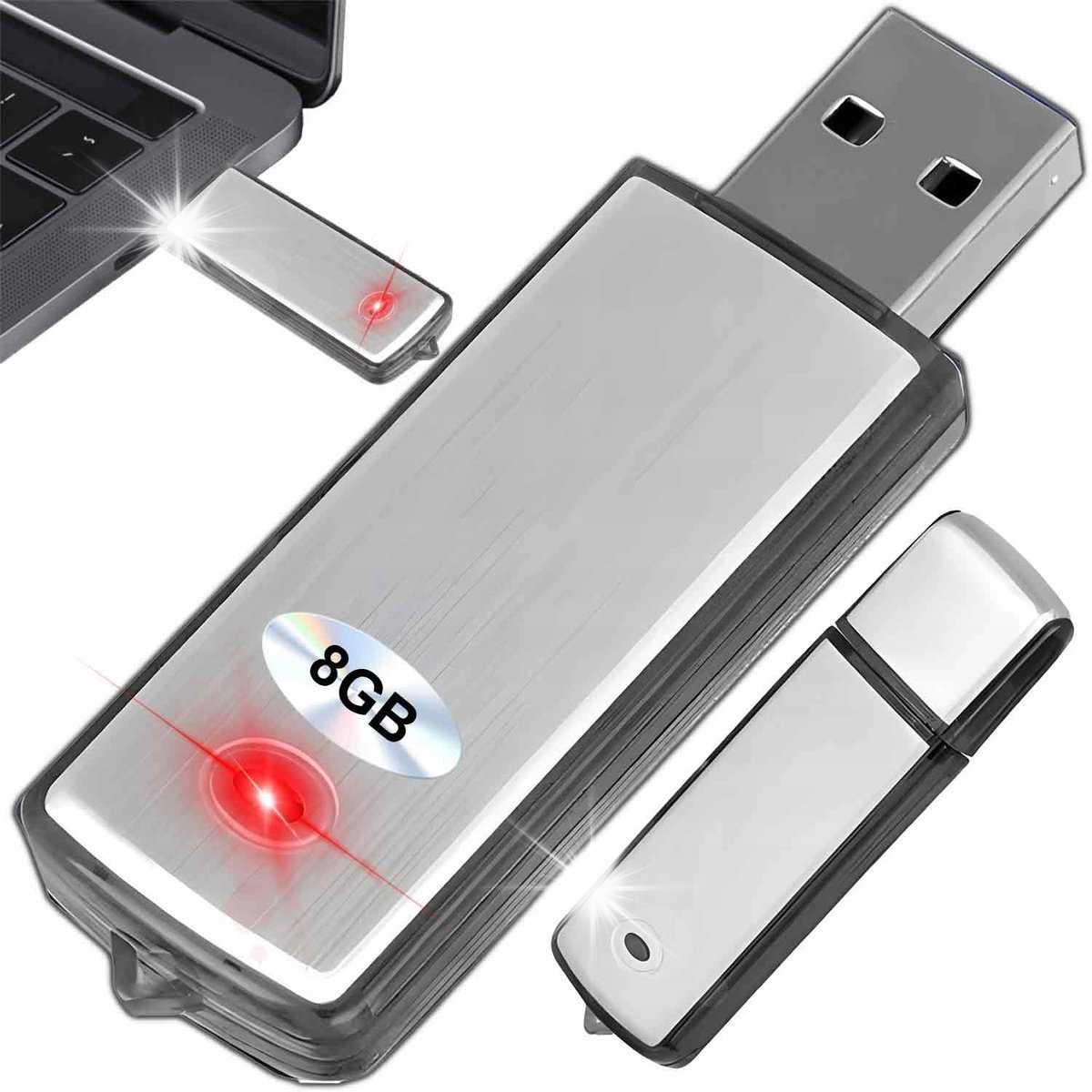 MINI DYKTAFON Q1 SZPIEGOWSKI PODSŁUCH PENDRIVE DYSKRETNY REJESTRATOR USB