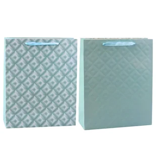 Torba Prezentowa Z Tłoczeniem Błękitna Turkusowa 32 x 26 x 10cm LEAN - Artykuły biurowe Torba Prezentowa Z Tłoczeniem Błękitna Turkusowa 32 x 26 x 10cm LEAN - Artykuły biurowe - miniaturka - grafika 1