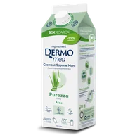 Mydła - Dermomed Purezza Aloe 900ml zapas, mydło w płynie z aloesem, łagodzące i nawilżające - miniaturka - grafika 1