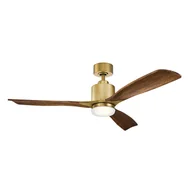 Wentylatory sufitowe - Nowoczesna lampa z wentylatorem RIDLEY II KLF-RIDLEY2-52-NB – Kichler - miniaturka - grafika 1