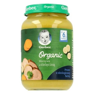 Gerber NESTLE POLSKA S.A. Nestlé Organic warzywa z cielęciną po 6 miesiącu 190 g 3740241 - Dania dla dzieci - miniaturka - grafika 1