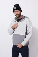 Kurtki i kamizelki sportowe męskie - Kurtka męska przeciwdeszczowa Carhartt Anorak Rain Defender Lightweight W18 Malt Asphalt - miniaturka - grafika 1