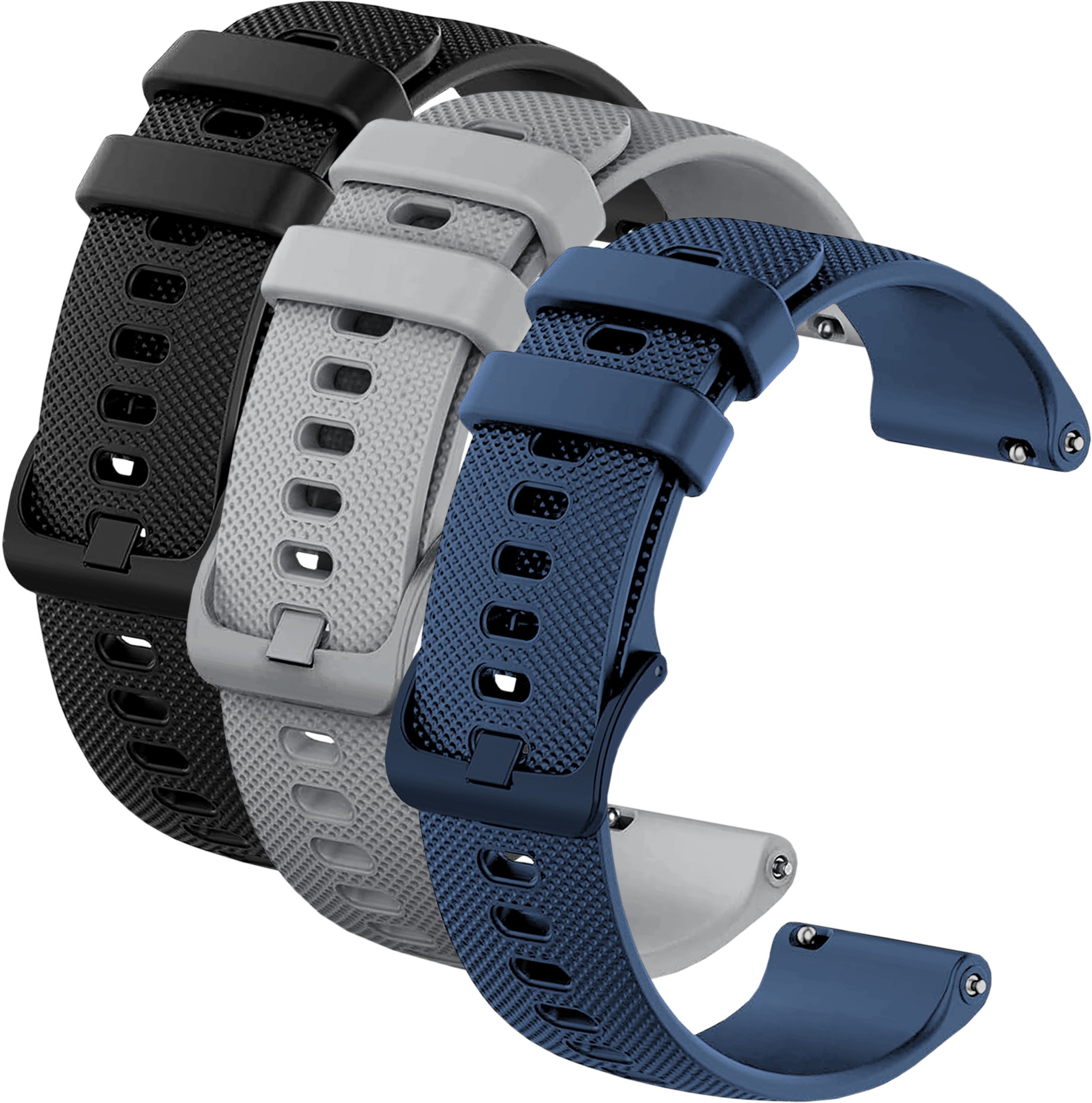 ChronSmarta Zestaw: 3x pasek ChronSmarta do smartwatch'a Garmin Venu SQ GPS 2 3 Music Plus Forerunner 55 245 645