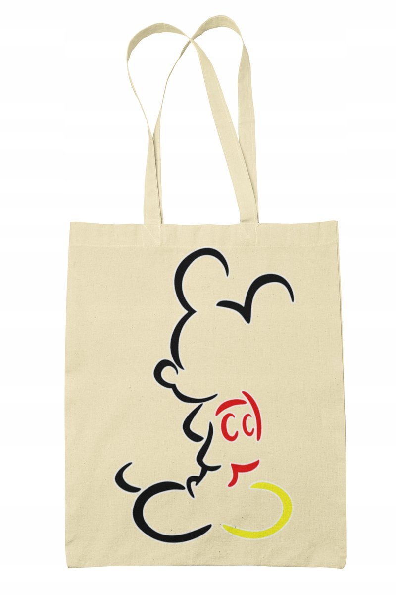 Torba Shopper-Materiał-Na Ramie-Myszka Miki-Prezen
