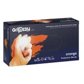 Dezynfekcja - Rękawiczki nitrylowe Gripzzly Zarys 50 szt. - pomarańczowe - miniaturka - grafika 1