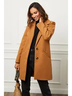 Kurtki damskie - L'armoire de Suzette Płaszcz przejściowy w kolorze karmelowym - miniaturka - grafika 1