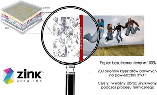 HP Wkłady Wkład Film Papier Zink 3,5x4,25"" Do Drukarki Hp Sprocket 3x4 / 50szt. - Papier do drukarek - miniaturka - grafika 1