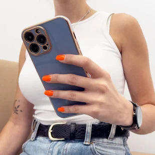 Lighting Color Case etui do iPhone 12 Pro Max żelowy pokrowiec ze złotą ramką miętowy - Etui i futerały do telefonów - miniaturka - grafika 6