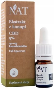 NAT (CBD) NAT Olejek - ekstrakt z konopi 5% CBD 5ml (mini) 21NACOLE04 - Suplementy naturalne - miniaturka - grafika 1