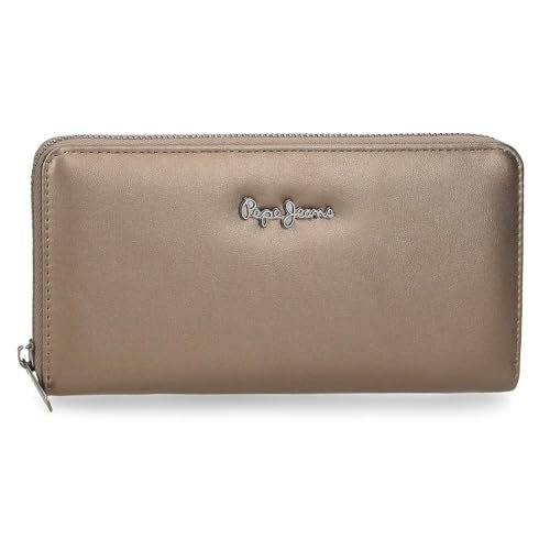 Pepe Jeans Ruby Portfel z uchwytem na karty Beżowy 19,5x10x2 cm Poliester i PU 0,39 l by Joumma Bags, beż, Talla única, Portfel z uchwytem na karty