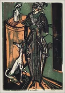 Plakaty - Catalogue of the exhibition of dresses from the needlework salon of Mrs. Eucken, Ernst Ludwig Kirchner - plakat 42x59,4 cm - miniaturka - grafika 1
