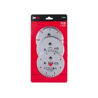 Tarcze do pił - Tarcza diamentowa 115 mm zestaw pełna segmentowa turbo 3 szt. - miniaturka - grafika 1