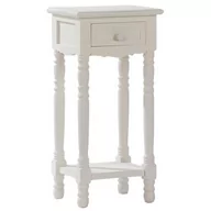 Szafki nocne - Stolik z szufladą Elegance, biały, 63x32x25 cm - miniaturka - grafika 1