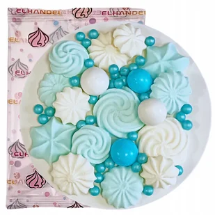 Posypka ozdoby na tort bezy dekoracje urodzinowe kolorowe beziki mix 65g - Dodatki do ciast w proszku - miniaturka - grafika 1