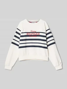 Bluza z wyhaftowanym logo - Bluzy dla dziewczynek - miniaturka - grafika 1