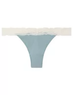 Majtki damskie - Women'secret Stringi bawełna & Koronka Niebieski, Średni niebieski, S - miniaturka - grafika 1