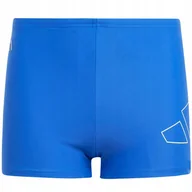 Spodenki damskie - Spodenki kąpielowe dla dzieci adidas Szorty Performance Big Bars Swim niebi - miniaturka - grafika 1