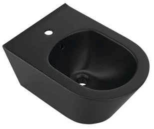 Sapho Avva - Bidet wiszący z otworem na baterię, czarny mat 100324-110 - Bidety - miniaturka - grafika 1
