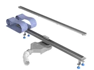 Odpływy liniowe - Odpływ Liniowy Z Rusztem Pełnym Profil Design Water-Tech Slim Stalowy 60Cm - miniaturka - grafika 1