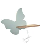 Lampy ścienne - Kinkiet Led Butterfly, lampy do pokoju dziecięcego, candellux, kinkiet dziecięcy, miętowy - miniaturka - grafika 1