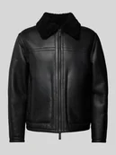 Kurtki męskie - Kurtka skórzana z podszewką ze sztucznego kożuszka model ‘SHEARLING’ - miniaturka - grafika 1