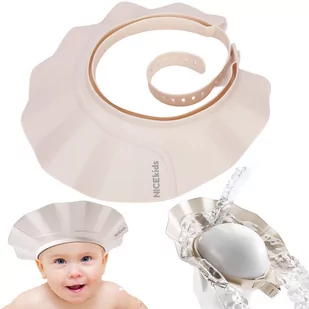 RONDO KĄPIELOWE NICEKIDS PREMIUM DASZEK DO MYCIA GŁOWY KĄPIEL DZIECI BEŻOWY - Wanienki dla dzieci - miniaturka - grafika 1