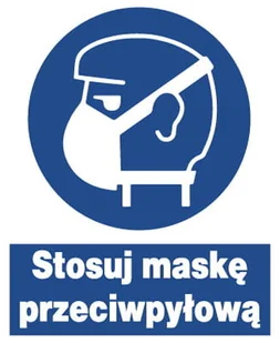 Zno-24 Znak Nakazu Bhp Stosuj Maskę Przeciwpyłową - Akcesoria BHP - miniaturka - grafika 1
