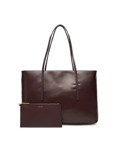 Calvin Klein Torebka Emblem Aop Tote W/ Pouch LV04F3266G Bordowy - Torebki damskie - miniaturka - grafika 1