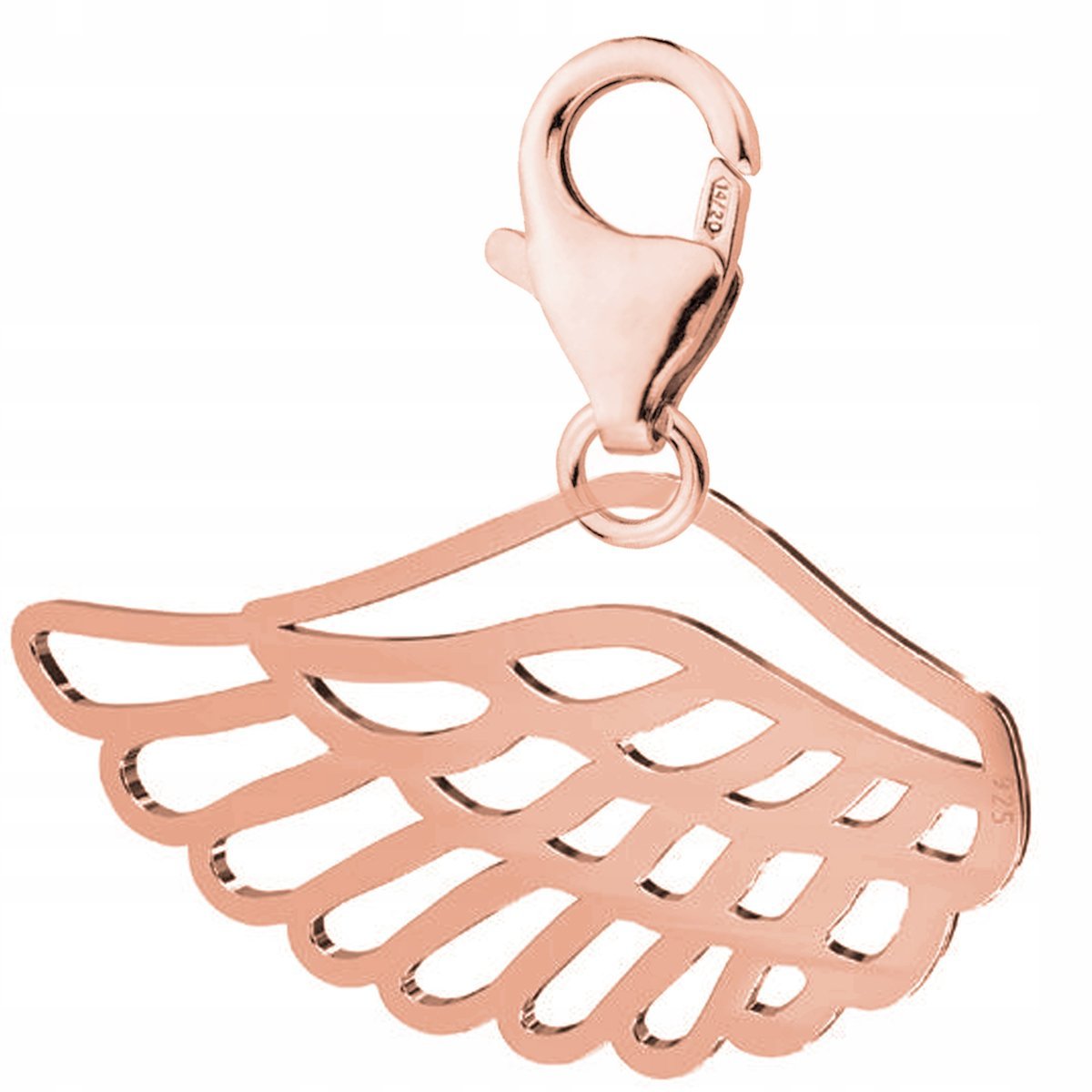 Zawieszka Skrzydło Anioła różowe złoto srebro 925