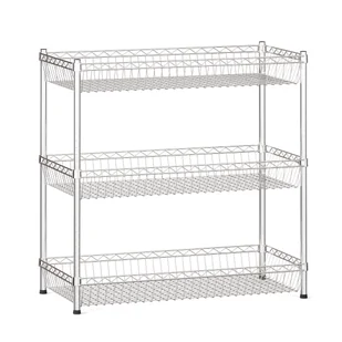 Regał druciany z półkami/koszami, 900x900x450 mm, 3 półki - Szafy i regały magazynowe - miniaturka - grafika 1