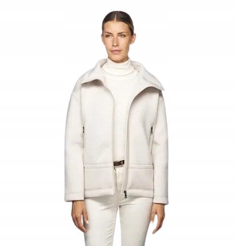 GEOX BIAŁA KURTKA DAMSKA Z KAPTUREM I SUWAKIEM L JQA