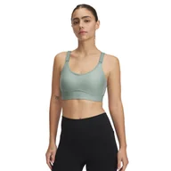 Bielizna sportowa damska - Biustonosz treningowy Under Armour UA Infinity Mid 2.0 Bra - zielony - miniaturka - grafika 1