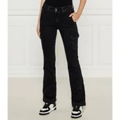 Spodnie damskie - GUESS Jeansy | flare fit - miniaturka - grafika 1
