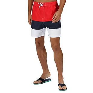 Regatta Męski kostium kąpielowy Bratchmar Vi, Red/Nav/Whte, XL - Stroje kąpielowe - miniaturka - grafika 1