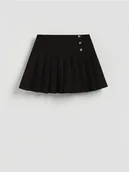 Spódnice - Reserved - Spódnico-szorty z plisowaniem - czarny - miniaturka - grafika 1