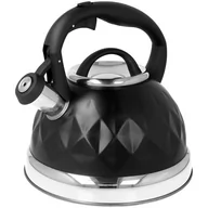 Czajniki na gaz - Czajnik Klasyczny Z Gwizdkiem 2,7L Czarny Stal Nierdzewna 1434 - miniaturka - grafika 1