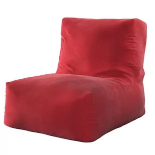 Dekoria Dekoria Pufa- fotel intensywna czerwień velvet - Pufy i podnóżki - miniaturka - grafika 1