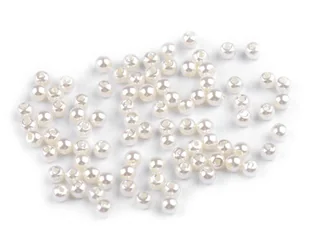 Perełki Plastik Glance Perłowe 4Mm 50Szt - Półfabrykaty do biżuterii - miniaturka - grafika 1