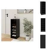 Szafki na buty - vidaXL Szafka na buty czarna 31,5x35x90 cm materiał drewnopochodny - Stojaki i szafki na buty - miniaturka - grafika 1
