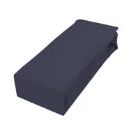 Prześcieradła - Prześcieradło z gumką Fashion 160 x 200 cm indygo satyna bawełniana - miniaturka - grafika 1