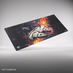 Gamegenic: Star Wars Unlimited Card Game - Xtra-Wide Game Mat - Millenium Falcon - gra - Akcesoria do gier planszowych - miniaturka - grafika 1