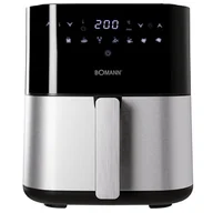 Frytkownice - Bomann, Frytkownica na gorące powietrze 5L, 8 programów automatycznych z indywidualną regulacją czasu i temperatury, Ekran LED, 5L, FR6069HCB, Czarny/Stal nierdzewna - miniaturka - grafika 1