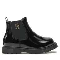 Buty dla dziewczynek - Botki Tommy Hilfiger Chelsea Boot T1A5-33563-0343 M Czarny - miniaturka - grafika 1