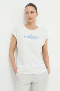 Koszulki sportowe damskie - Mammut t-shirt sportowy Mountain kolor biały - grafika 1