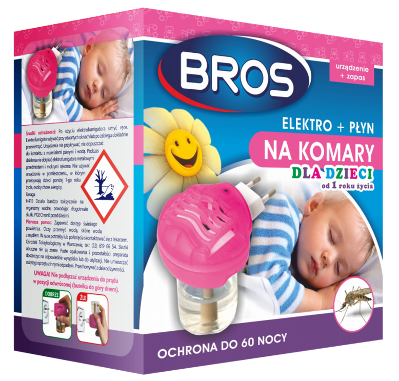 Bros Elektro + płyn na komary dla dzieci od 1 roku życia do 60 nocy 453