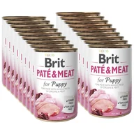 Mokra karma dla psów - BRIT PATE & MEAT PUPPY 18x400g - miniaturka - grafika 1