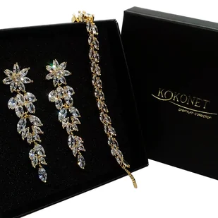 Komplet ślubny MOREE gold + ROSANA gold - Zestawy biżuterii dla kobiet - miniaturka - grafika 1