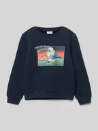 Bluzy dla chłopców - Bluza o kroju regular fit z gumowanym nadrukiem z przodu - miniaturka - grafika 1